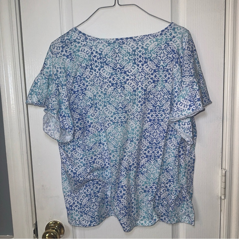 LAUREN Ralph Lauren Turquoise Women’s Top Size Large - Picture 7 of 9